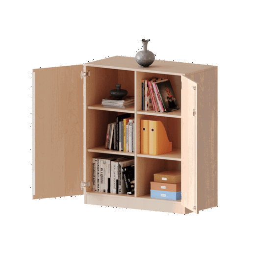 schrank2tuerenmitmittelwand3oh Schrank mit zwei Türen und Mittelwand, 3 Ordnerhöhen – Serie evo 180 - schrank2tuerenmitmittelwand3oh