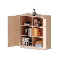 Schrank mit zwei Türen und Mittelwand, 3 Ordnerhöhen – Serie evo 180