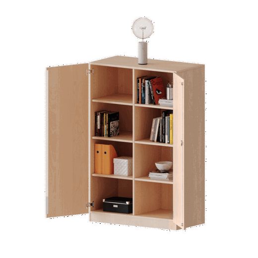 schrank2tuerenmitmittelwand4oh Schrank mit zwei Türen und Mittelwand, 4 Ordnerhöhen – Serie evo 180 - schrank2tuerenmitmittelwand4oh