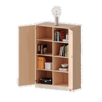 Schrank mit zwei Türen und Mittelwand, 4 Ordnerhöhen – Serie evo 180