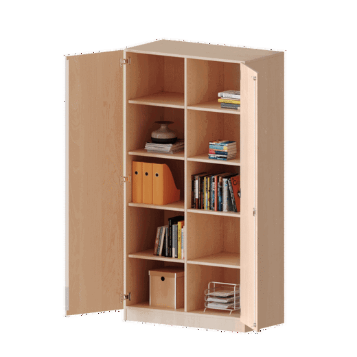 schrank2tuerenmitmittelwand5oh Schrank mit zwei Türen und Mittelwand, 5 Ordnerhöhen – Serie evo 180 - schrank2tuerenmitmittelwand5oh