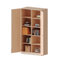 Schrank mit zwei Türen und Mittelwand, 5 Ordnerhöhen – Serie evo 180