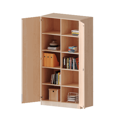 Schrank mit zwei Türen und Mittelwand, 5 Ordnerhöhen – Serie evo 180