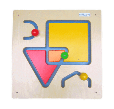 Schiebe-Wandspiel Form und Farbe