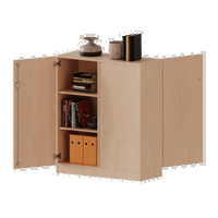 Raumteiler Schrank, 3 Ordnerhöhen - Serie evo180