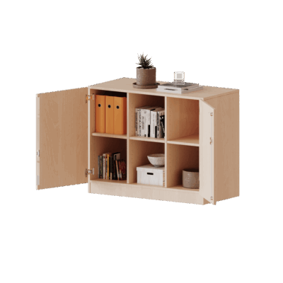 ErgoTray Schrank, dreireihig, 2 Ordnerhöhen - ohne Boxen - evo180 Serie