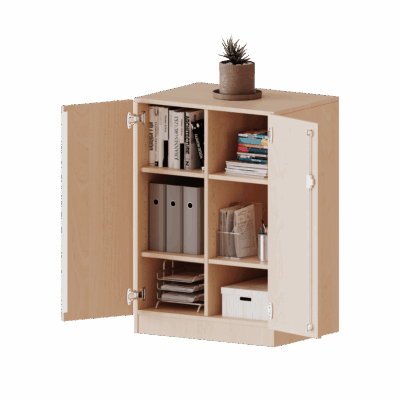 ErgoTray Schrank, zweireihig, 2,5 Ordnerhöhen - ohne Boxen - evo180 Serie