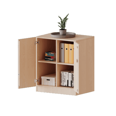 ErgoTray Schrank, zweireihig, 2 Ordnerhöhen - ohne Boxen - evo180 Serie