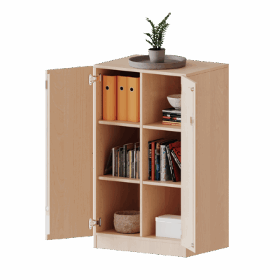 ErgoTray Schrank, zweireihig, 3 Ordnerhöhen - ohne Boxen - evo180 Serie