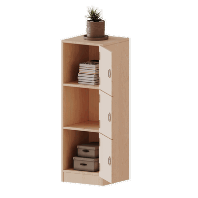 Schließfachschrank, 3 Ordnerhöhen – 3 Schließfächer – Serie evo180