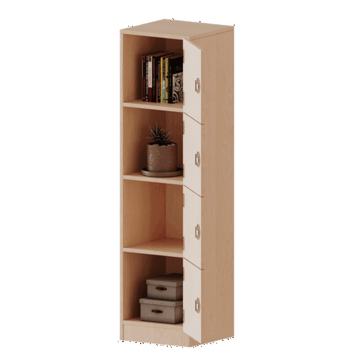 F4144SFBLI Schließfachschrank, 4 Ordnerhöhen – 4 Schließfächer – Serie evo180 - F4144SFBLI