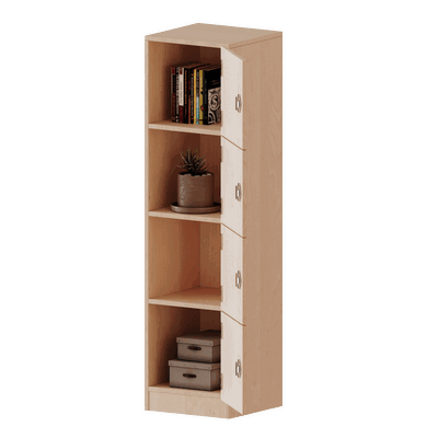 Schließfachschrank, 4 Ordnerhöhen – 4 Schließfächer – Serie evo180
