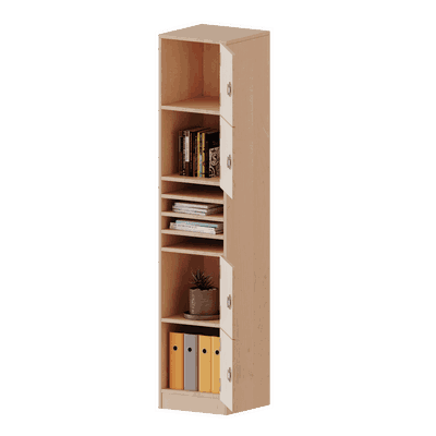 Schließfachschrank, 5 Ordnerhöhen – 4 Schließfächer und Kleinfächer – Serie evo180