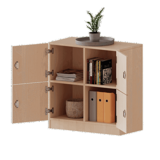 F8042SF Schließfachschrank, 2 Ordnerhöhen – 4 Schließfächer – Serie evo180 - F8042SF