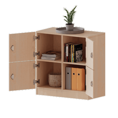 Schließfachschrank, 2 Ordnerhöhen – 4 Schließfächer – Serie evo180