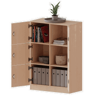 Schließfachschrank, 3 Ordnerhöhen - 6 Schließfächer - Serie evo180