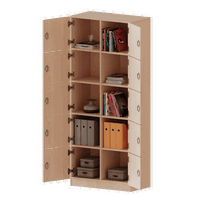 Schließfachschrank, 5 Ordnerhöhen - 10 Schließfächer - Serie evo180