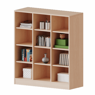 Taschenregal, 3 Ordnerhöhen - 12 halbhohe Fächer - Serie evo180