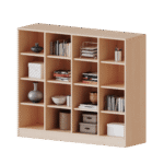 Taschenregal, 3 Ordnerhöhen – 16 halbhohe Fächer – Serie evo180 - R13943KLRB