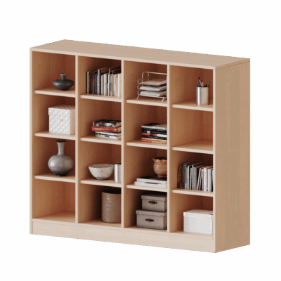 Taschenregal, 3 Ordnerhöhen - 16 halbhohe Fächer - Serie evo180