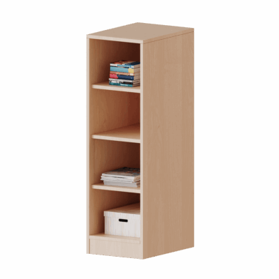 Taschenregal, 3 Ordnerhöhen - 4 halbhohe Fächer - Serie evo180