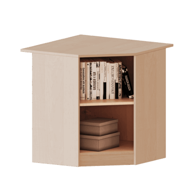 Innenecke als Regal, 2 Ordnerhöhen - Serie evo180