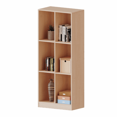 Taschenregal, 4,5 Ordnerhöhen - 6 hohe Fächer - Serie evo180