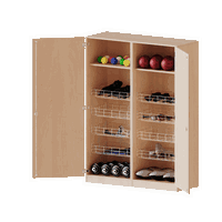 Sportschrank, 5 Ordnerhöhen - 8 Ballkörbe - Serie evo180