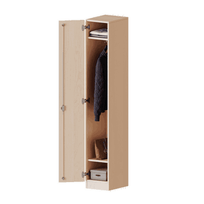 Spind Schrank, 5 Ordnerhöhen – 1 durchgehende Tür – Serie evo180
