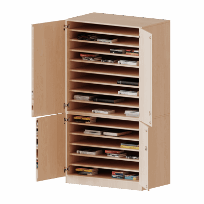 Bastelschrank 4-türig, zweiteilig - Serie evo180