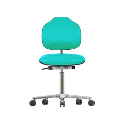 WERKSITZ Erzieherstuhl mit Rollen und Ergolehne aus Kunstleder