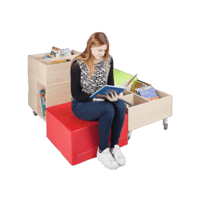 cuBe Bücherinsel "L" 4-teilig