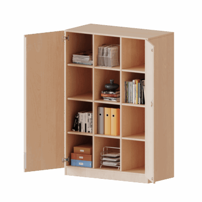 ErgoTray Schrank, dreireihig, 4 Ordnerhöhen - ohne Boxen - evo180 Serie