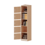 Schließfachschrank, 5 Ordnerhöhen – 5 Schließfächer – Serie evo180 - f4145sfbli