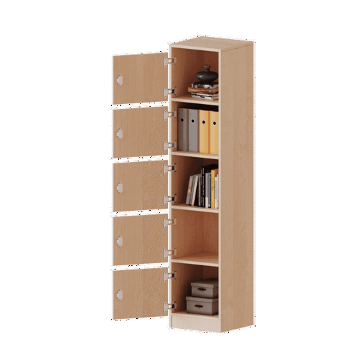 f4145sfbli Schließfachschrank, 5 Ordnerhöhen – 5 Schließfächer – Serie evo180 - f4145sfbli