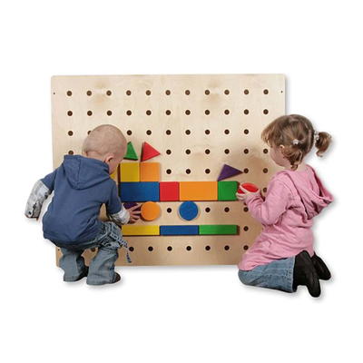 Großes Wand-Steckspiel incl. 18 Baustein-Stecker