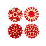 Kindergarten Schmuckstein-Mandala - 03501000 muster rot schmuckstein mandala 1