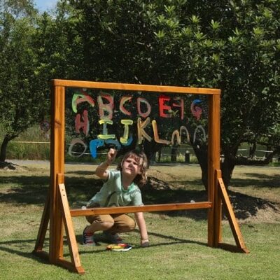 Outdoor Maltafel, transparent, inkl. 4 Standfüße