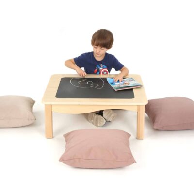 Bodentisch "Owlaf" mit Kreidetafel