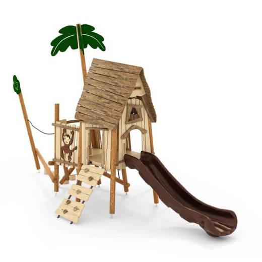 HW1-S289 Hawaii Hut Climbing Set (1) Spielturm Kletterhütte - HW1 S289 Hawaii Hut Climbing Set (1)