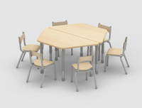 Tisch Owlaf trapezförmig 120 x 60 cm, höhenverstellbar – Bild 2