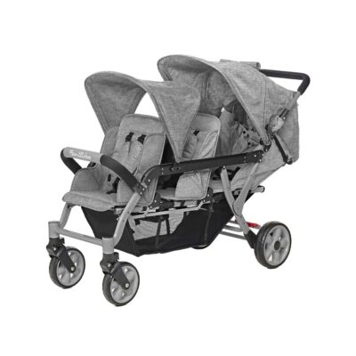Familidoo Drillingswagen 3-Sitzer (Grau)