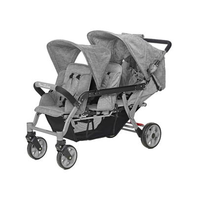 Familidoo Drillingswagen 3-Sitzer (Grau)