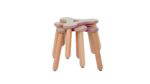 Trio 3-Bein-Hocker natur - 180306 180307 180308 Trio Hocker farblos aufgestapelt
