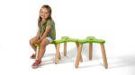 Trio 3-Bein-Hocker grün - 180309 180310 180311 Trio Hocker grün mit Kind