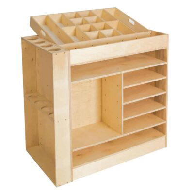 Echtholz Materialschrank mit Organizer