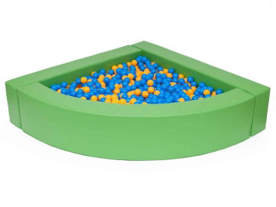 Eck-Bällebad grün 1,6m