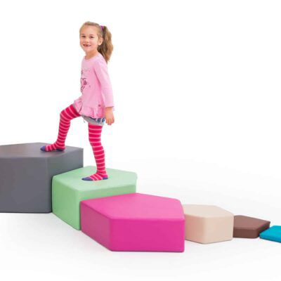 Schaumstoffpfad Eckige Steine, 6 Teile