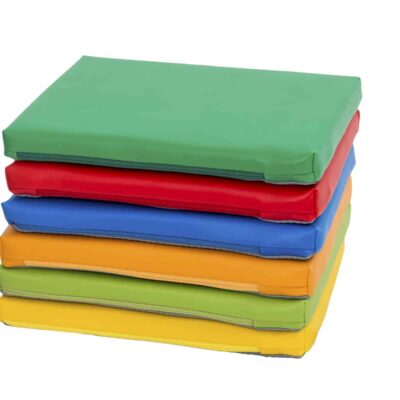 Quadratische Sitzkissen "Regenbogen" - 6 Stück