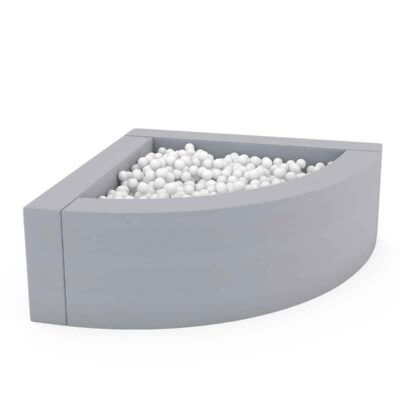 Eck-Bällebad grau 1,6m